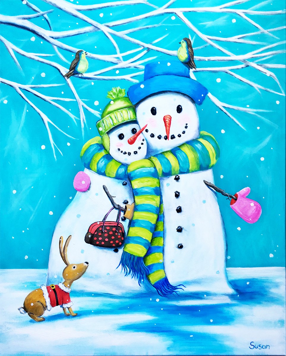 Schneemannpärchen