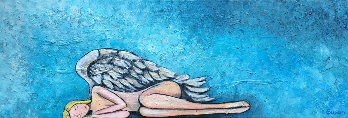 Engel, blau