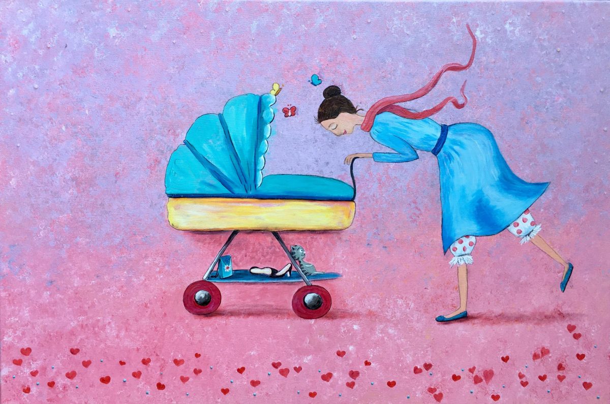 Mutter mit Kinderwagen