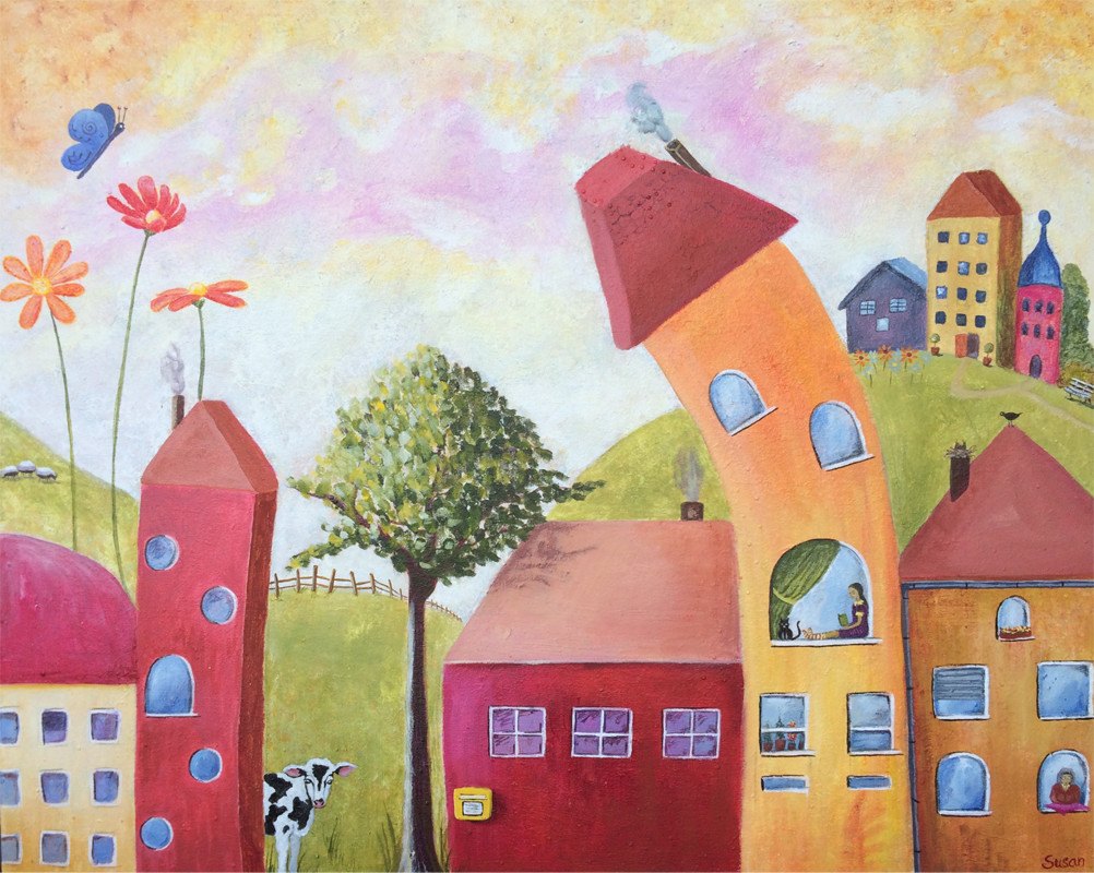Kinderbild Stadtlandschaft