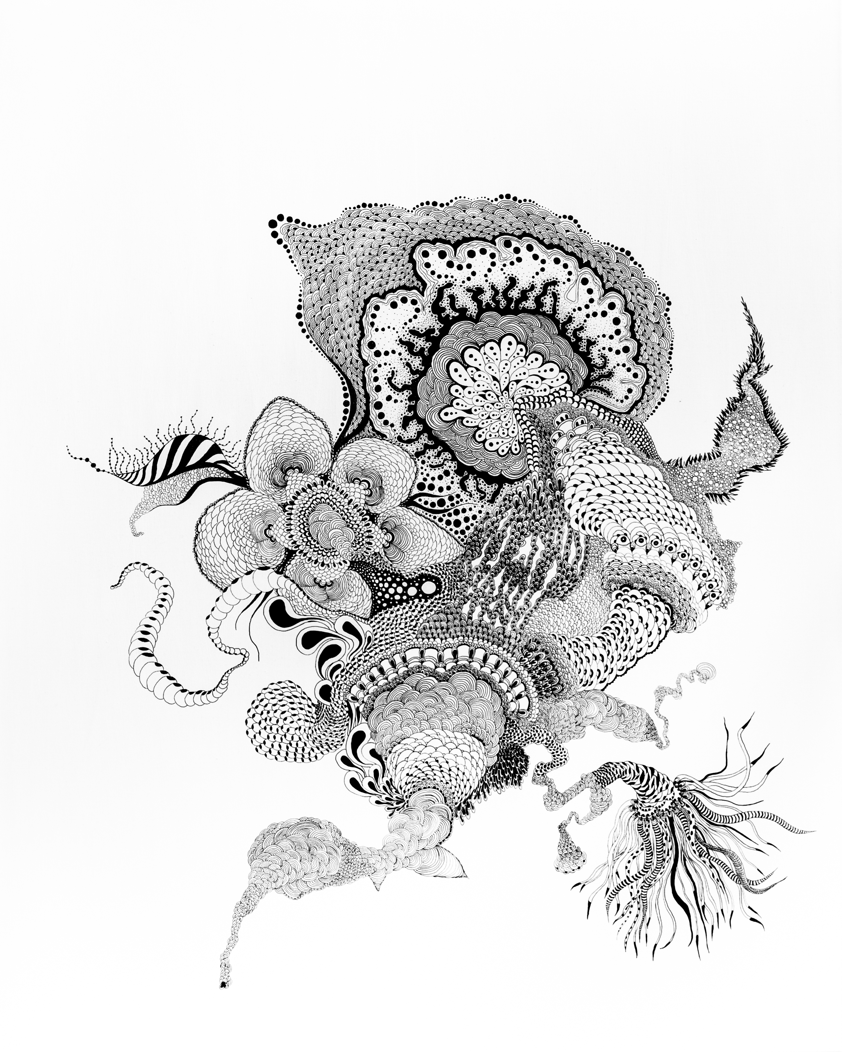 Blütenbucht - Zentangle