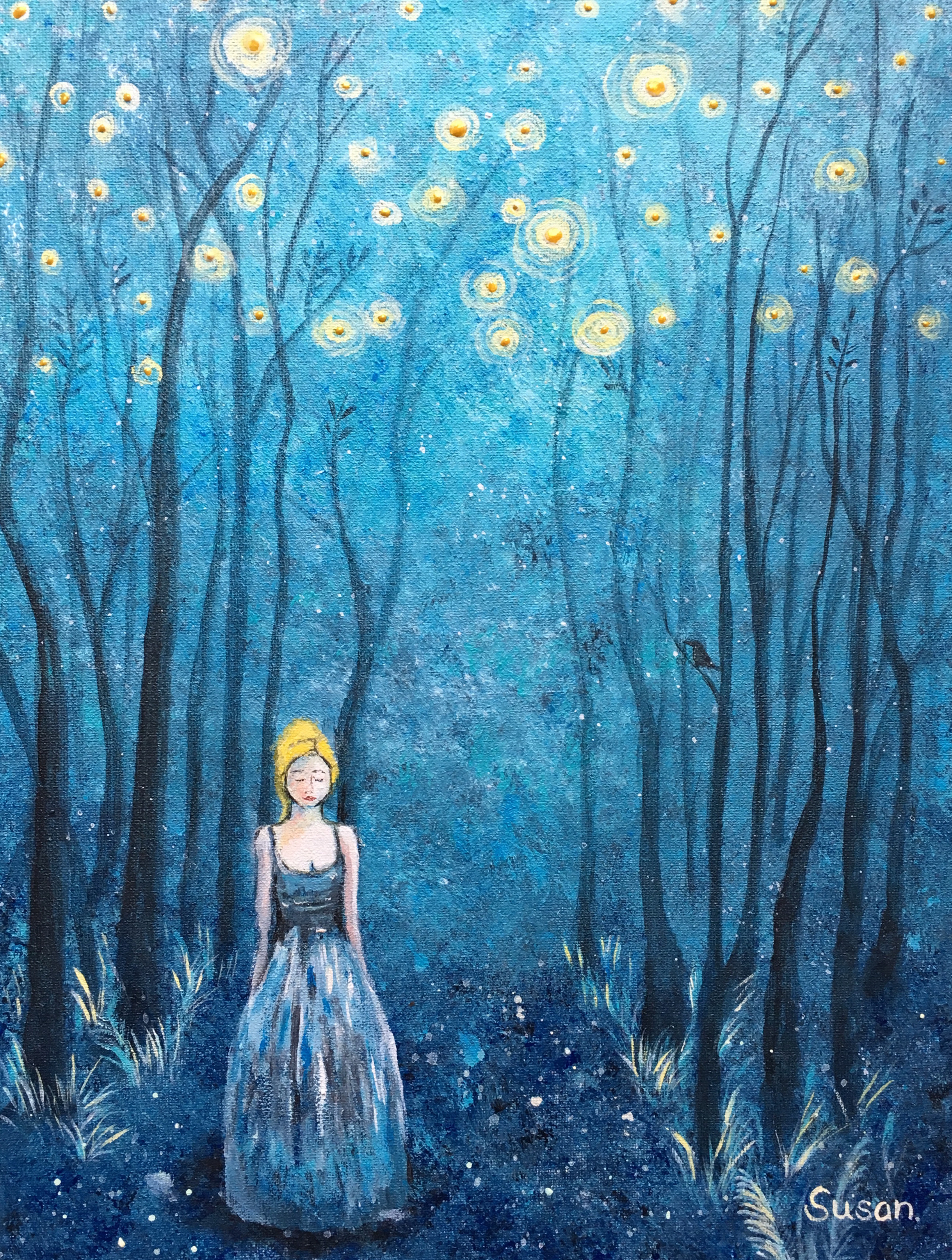 Frau bei Nacht